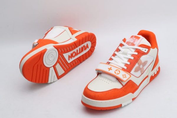 Louis Vuitton Trainer Monogram Denim Orange - Image 7