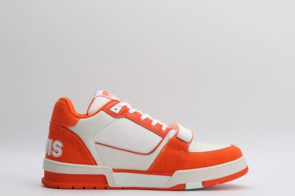 Louis Vuitton Trainer Monogram Denim Orange - Image 10