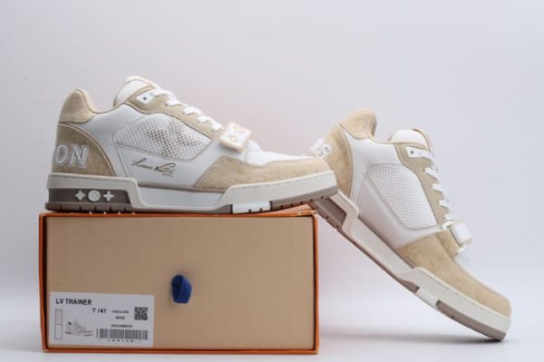 Louis Vuitton Trainer Beige White - Image 2