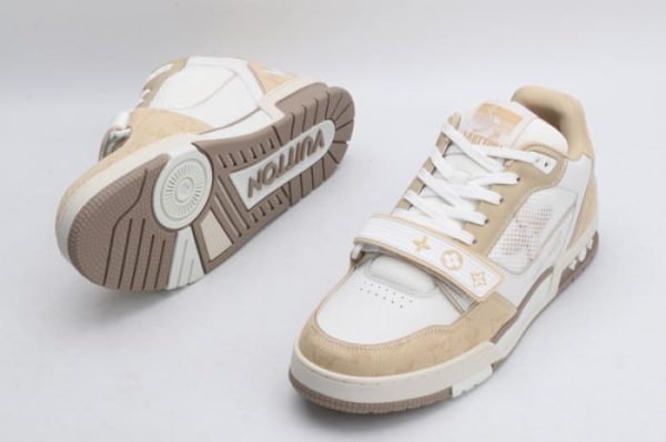 Louis Vuitton Trainer Beige White - Image 6