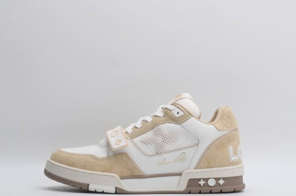 Louis Vuitton Trainer Beige White - Image 8