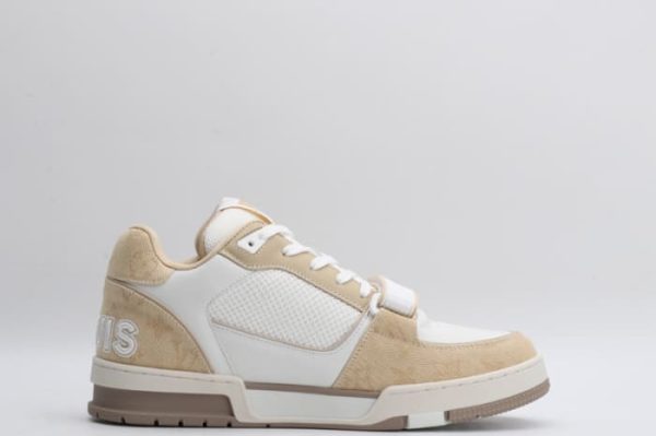Louis Vuitton Trainer Beige White - Image 9