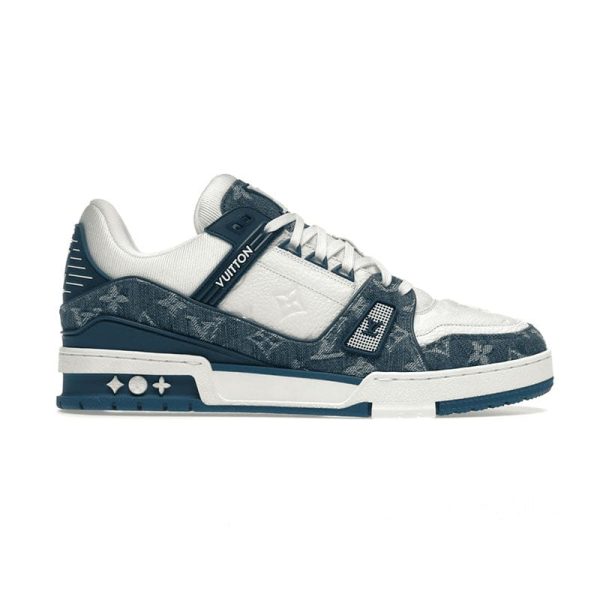 d69287_10652-1.jpg Louis Vuitton LV Trainer Monogram Denim White Blue - Image 1
