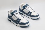 Louis Vuitton LV Trainer Monogram Denim White Blue - Image 3