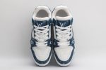 Louis Vuitton LV Trainer Monogram Denim White Blue - Image 6