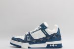 Louis Vuitton LV Trainer Monogram Denim White Blue - Image 8