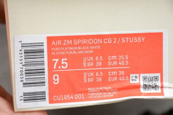 NIKE x STUSSY �C Air Zoom Spiridon Cage 2 “Pure Platinum” - Image 8