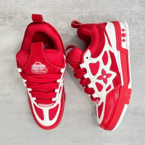 Louis Vuitton LV Skate Sneaker Red White - Image 4