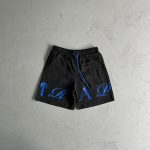 Shorts Trapstar Script Swimming Black/Dazzling Blue - Image 2