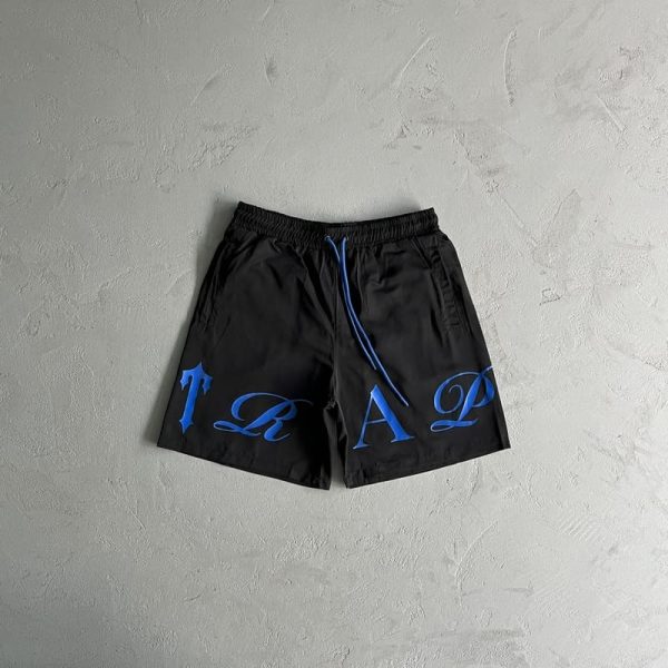 Shorts Trapstar Script Swimming Black/Dazzling Blue - Image 2