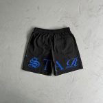 Shorts Trapstar Script Swimming Black/Dazzling Blue - Image 3