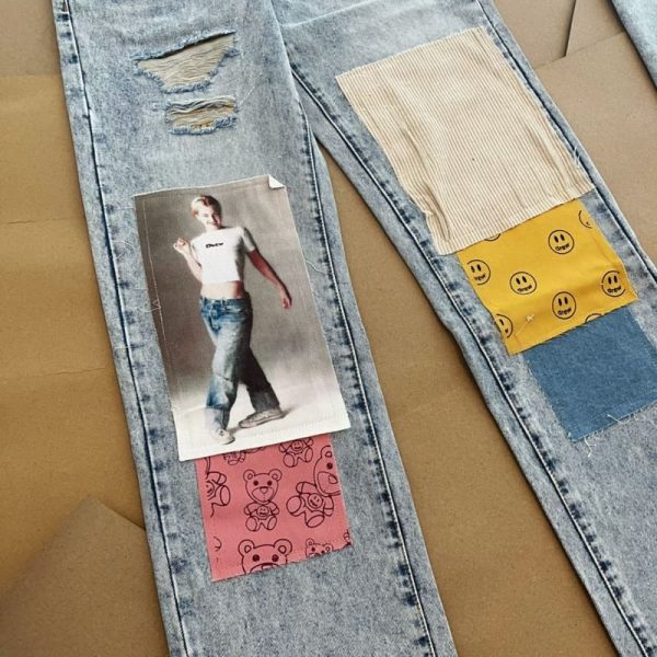 Jeans Drew House Indigo Patchwork - Image 4