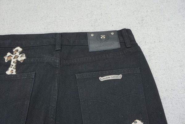 Jeans Chrome Hearts Green & Leopard Cross - Image 9
