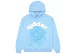 Hoodie Sp5der Web Sky Blue