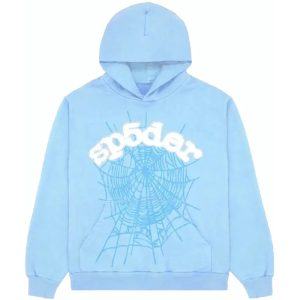 Hoodie Sp5der Web Sky Blue