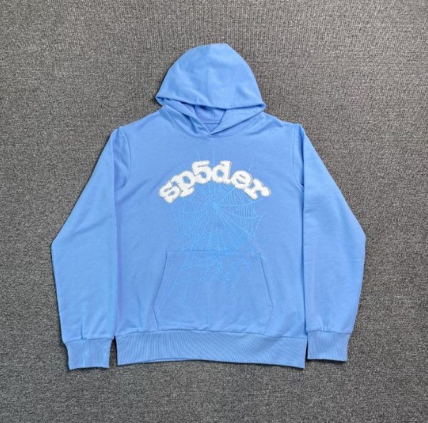 Hoodie Sp5der Web Sky Blue - Image 2