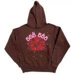 Hoodie Sp5der Angel Number Brown
