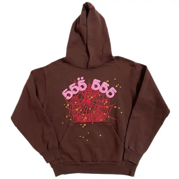 d69415_6917-1.jpg Hoodie Sp5der Angel Number Brown - Image 1