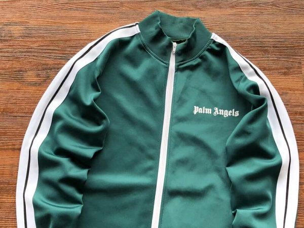 Set Palm Angels Logo Tracksuit Green - Image 2