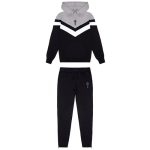 Set Trapstar V Stripe Hoodie Tracksuit Black