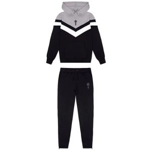 Set Trapstar V Stripe Hoodie Tracksuit Black