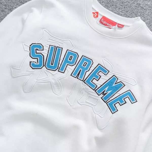 Sweatshirt Supreme Kanji Logo White - Image 3