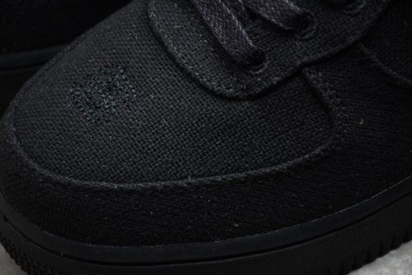 Stussy x Nike Air Force 1 Triple Black - Image 8