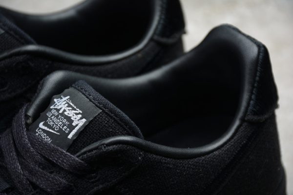 Stussy x Nike Air Force 1 Triple Black - Image 10