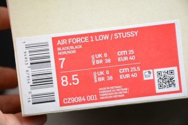 Stussy x Nike Air Force 1 Triple Black - Image 14