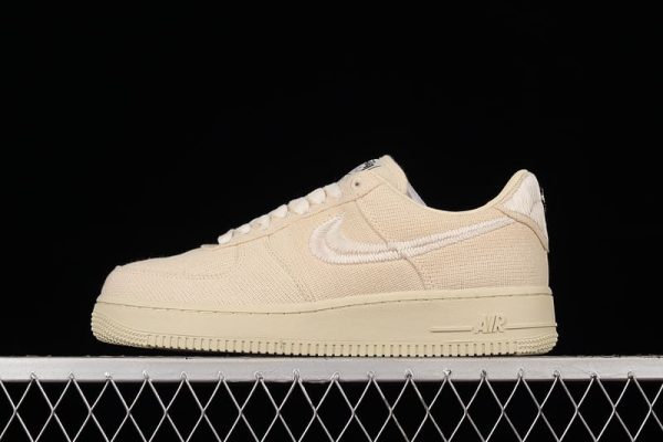 Stussy x Nike Air Force 1 Low Fossil Stone - Image 4