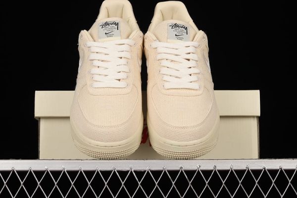 Stussy x Nike Air Force 1 Low Fossil Stone - Image 7