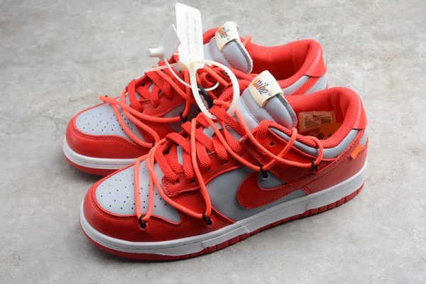 Nike Dunk Low Off-White University Red - Image 3