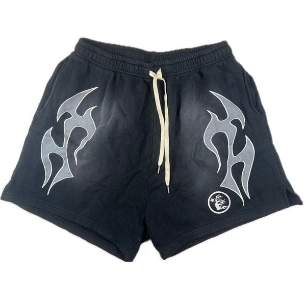 d74751_5311-1.jpg Hellstar Flame Shorts Black - Image 1