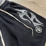 Hellstar Flame Shorts Black - Image 4