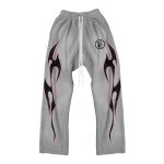 Hellstar Grey Future Flame Sweatpants