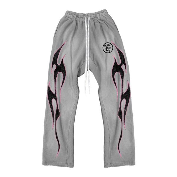 d74828_5334-1.jpg Hellstar Grey Future Flame Sweatpants - Image 1