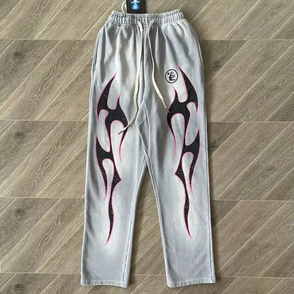 Hellstar Grey Future Flame Sweatpants - Image 2