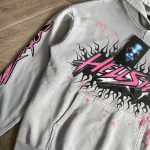 Hoodie Hellstar Future Flame Grey/Pink - Image 4