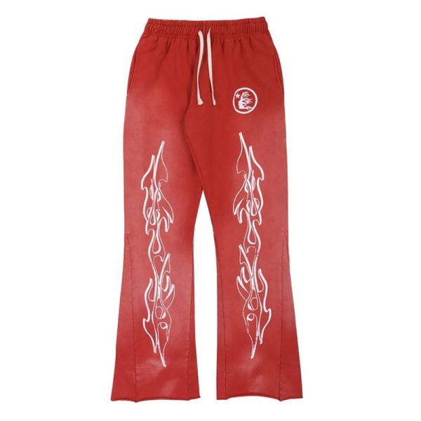 d74844_5350-1.jpg Hellstar Red Flare Sweatpants - Image 1