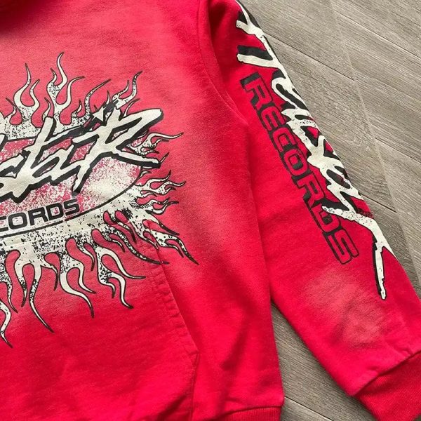 Hoodie Hellstar Records Hoodie Red - Image 5