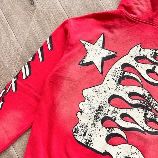 Hoodie Hellstar Records Hoodie Red - Image 6