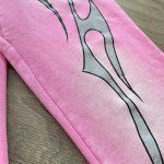 Hellstar Flame Sweatpants Pink/Silver - Image 5