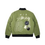 Jacket Bomber Nike x Stussy Reversible Green