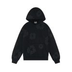 Hoodie Denim Tears Cotton Wreath Black Monochrome