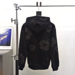 Hoodie Denim Tears Cotton Wreath Black Monochrome - Image 4