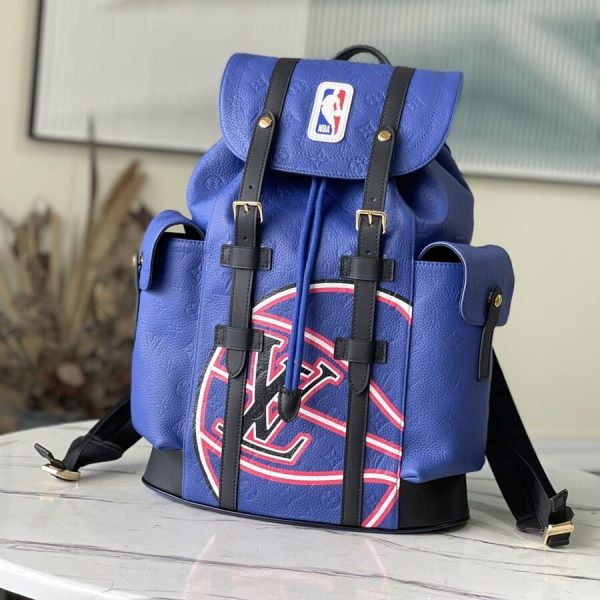 Backpack Louis Vuitton X NBA Christopher MM Blue - Image 2