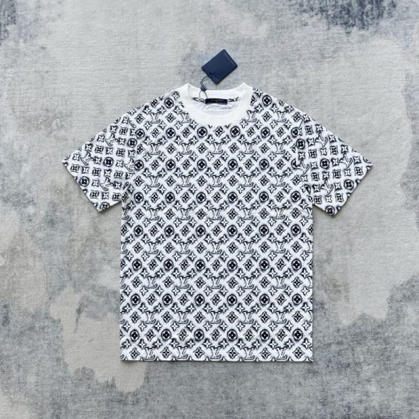 T-shirt Louis Vuitton Monogram White Deep Black - Image 2