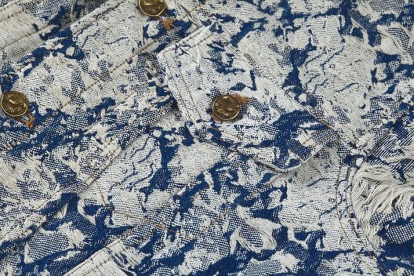 Jacket Louis Vuitton Distressed Floral Denim - Image 4