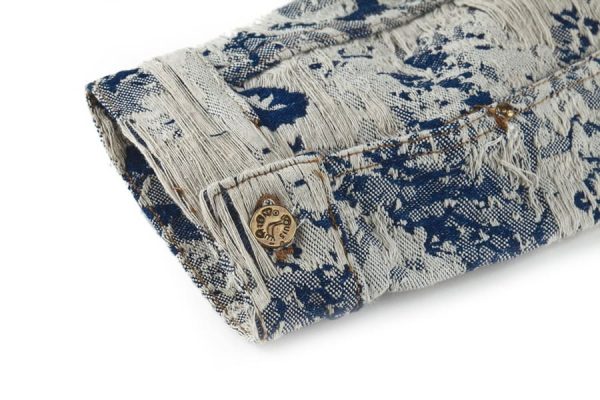 Jacket Louis Vuitton Distressed Floral Denim - Image 6