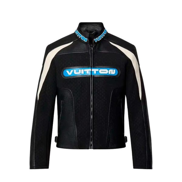 d75178_7642-1.jpg Jacket LeatherLouis Vuitton Leather Mix Biker - Image 1